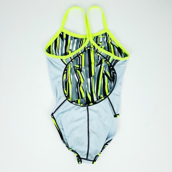 Nike One Piece Swimsuit Competitive Neon, Black 4 Women Yellow White Gray Swim - Picture 3 of 8